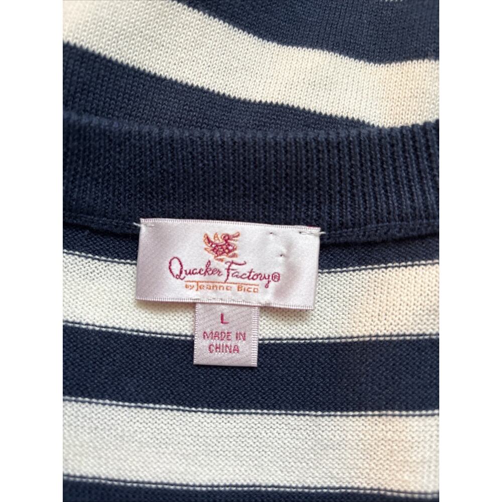 Quacker Factory Sequin Anchor Sweater Women's Lar… - image 5